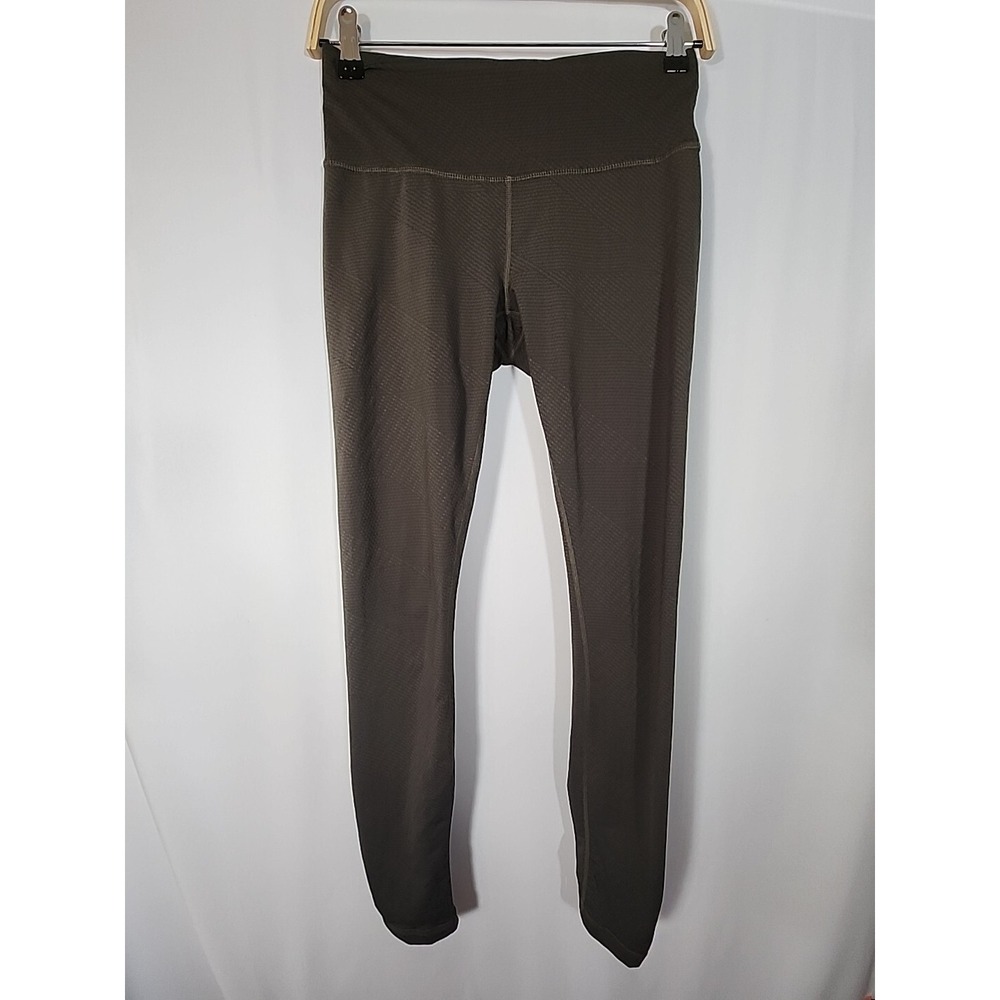 PRANA Misty Legging Ruched Ankle High Rise Stretch‎ Green Textured Womens Size S